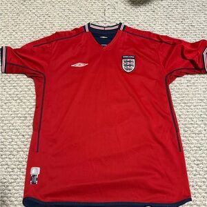 Umbro Red Soccer Jersey with Navy Accents reversible!